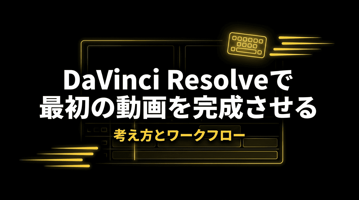 DaVinci Resolveで最初の動画を完成させるまでの考え方