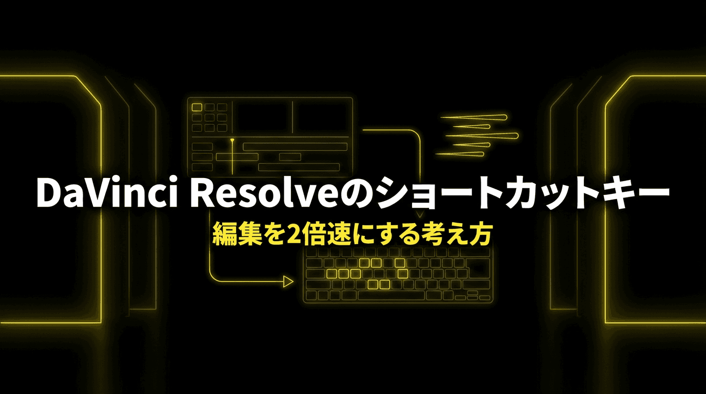 DaVinci Resolveのショートカットキーで編集を2倍速にする考え方