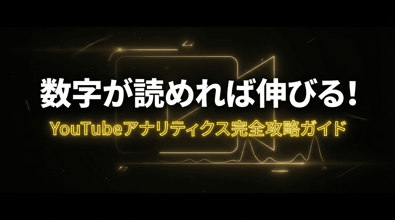 数字が読めれば伸びる!YouTubeアナリティクス完全攻略ガイド