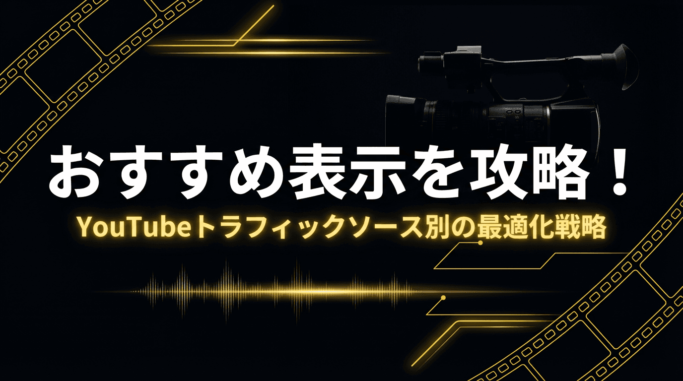 おすすめ表示を攻略!YouTubeトラフィックソース別の最適化戦略