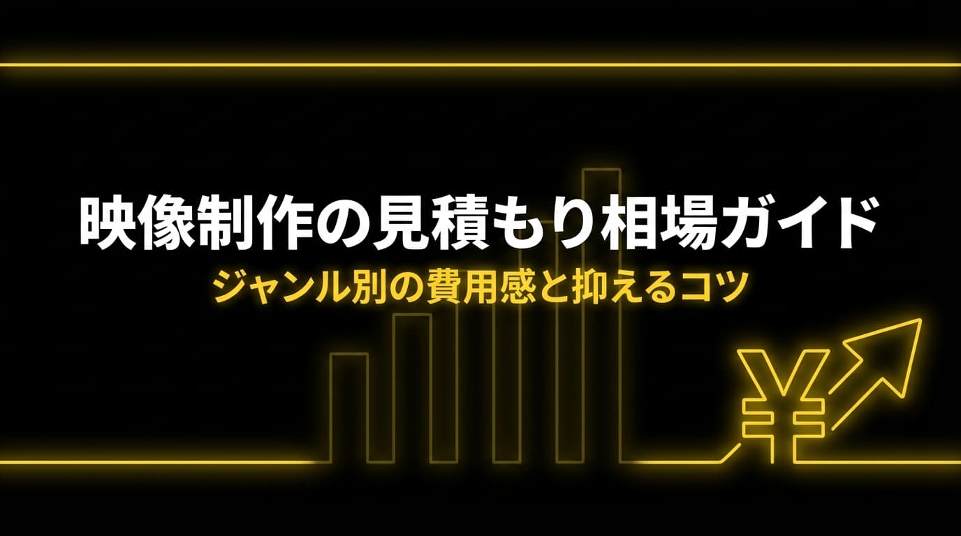映像制作の見積もり相場ガイド|ジャンル別の費用感と抑えるコツを解説