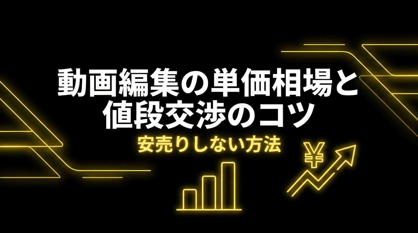 動画編集の単価相場と値段交渉のコツ|安売りしない方法【2026年版】