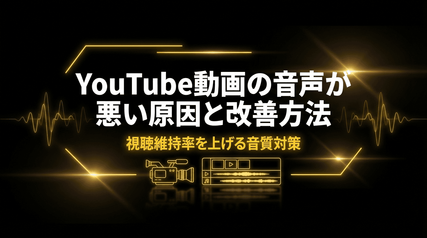 YouTube動画の音声が悪い原因と改善方法|視聴維持率を上げる音質対策