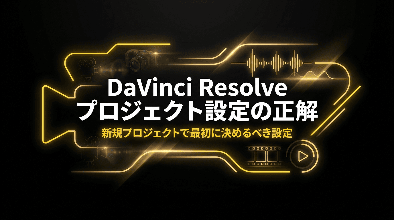 DaVinci Resolve プロジェクト設定の正解|新規プロジェクトで最初に決めるべき設定